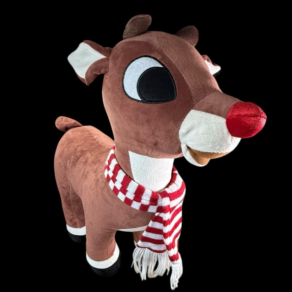 Rudolph the Red Nosed Reindeer‎ Christmas Plush Brown and White Large 24"